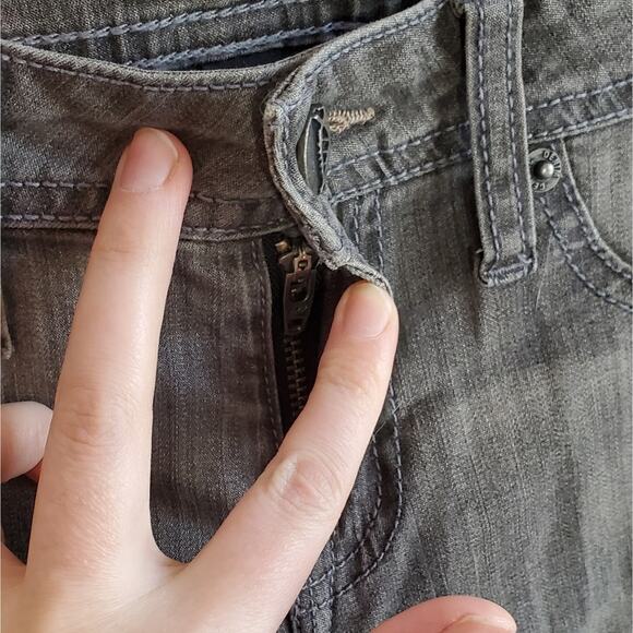 Genetic Denim The Kyle Silver Cropped Jeans Size 25 ~ Edgy Grunge Streetwear - Picture 6 of 16